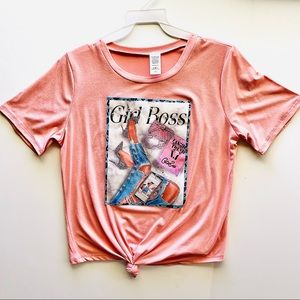 Rhinestones Girl Boss T-Shirt
